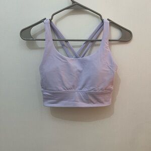 Lulu Lemon Lavender Purple Sports Bra Size 2 Energy Long Line